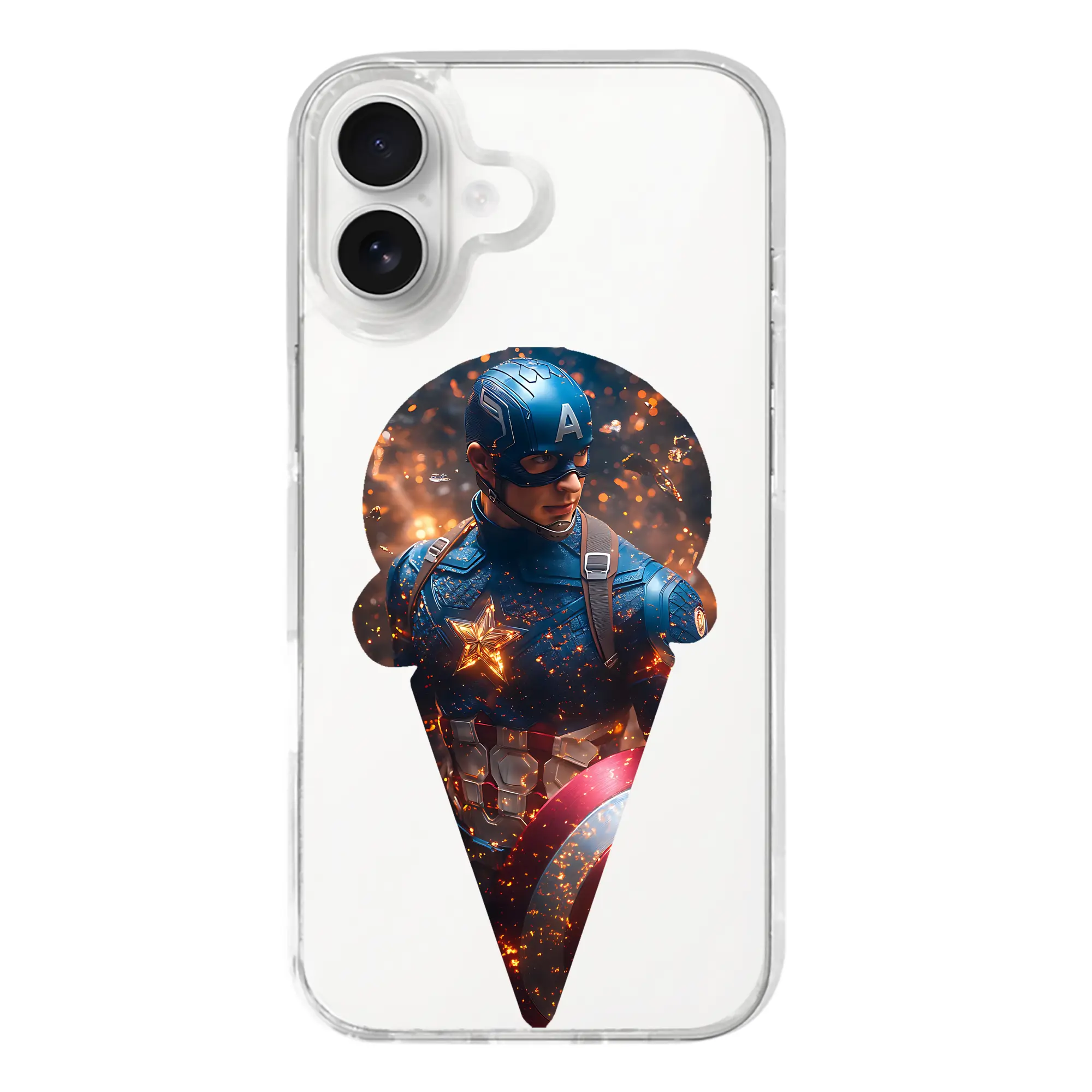 アベンジャーズ (Avenjāzu) グッズ キャプテン・アメリカ（Captain America） - iPhone 17シリーズ 透明スマホケース – 薄型・耐衝撃・精密フィット保護カバー